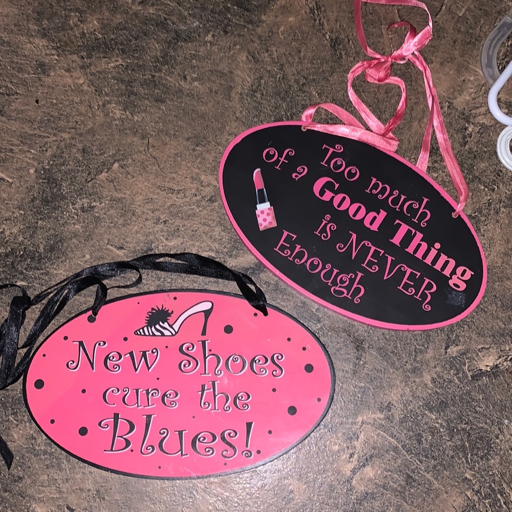 Girly decor signs
